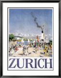 Zurich Estampe encadrée