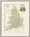 Composite: England, Wales, c.1790 Framed Giclee Print by John Rocque