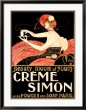 Crème Simon Estampe encadrée par Emilio Vila