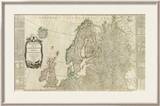Northern Europe Divided into its Empires, Kingdoms, States, Republics, c.1787 Framed Giclee Print by Thomas Kitchin