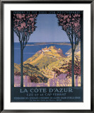 Cote d'Azur Cap Ferrat Estampe encadrée par George Dorival