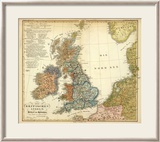 Die Britischen Inseln: Volker und Sprachen, c.1847 Innrammet Giclee-trykk av Heinrich Berghaus