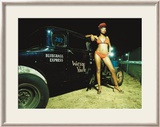 Pin-Up Girl: Bluegrass Rat Rod Framed Giclee Print by David Perry