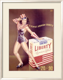 American Liberty Cigarette Framed Giclee Print by Esbe 