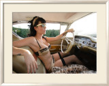 50's Pin-Up Girl Framed Giclee Print by David Perry