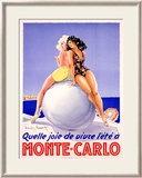 Monte Carlo, Welche Freude Gerahmter Giclée-Druck von Louis Icart