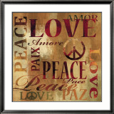 Peace and Love Prints by Luke Wilson