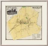 White Plains, New York, c.1868 Innrammet Giclee-trykk av Frederick W. Beers White Plains, New York, c.1868 Innrammet Giclee-trykk av Frederick W. Beers