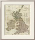 A Complete Map of the British Isles, c.1788 Framed Giclee Print by Thomas Kitchin