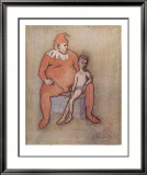 Harlequin and Boy Poster par Pablo Picasso
