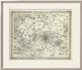 Environs de Paris, 1856 Estampe encadrée par G. W. Colton