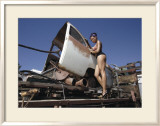 Hot Rod Pin-Up Girl Framed Giclee Print by David Perry