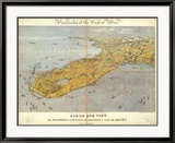Florida and Part of Georgia and Alabama, c.1861 Innrammet Giclee-trykk av John Bachmann Florida and Part of Georgia and Alabama, c.1861 Innrammet Giclee-trykk av John Bachmann