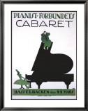 Pianist Forbundets Cabaret Framed Giclee Print by Kage 