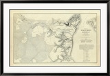 Civil War: Official Plan of The Siege of Yorktown Virginia, c.1862 Estampe encadrée par Henry L. Abbot