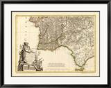 Portugal, Algarve Meridionale, c.1780 Framed Giclee Print by Giovanni Antonio Bartolomeo Rizzi Zannoni