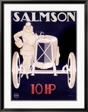 Salmson 1 OHP Framed Giclee Print by René Vincent