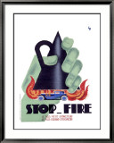Stop Fire Framed Giclee Print by Charles Loupot