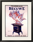 Fourneaux Becuwe Estampe encadrée par Leonetto Cappiello