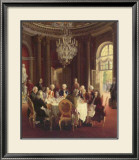 Die Tafelrunde Poster von Adolph Von Menzel