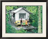 Maile's Tea Party Innrammet Giclee-trykk av Deanna Benatovich