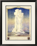 Northern Pacific Railroad, Yellowstone Estampe encadrée par Edward Brener