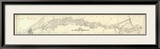 Map Exhibiting The Lines for the New York and New Haven Railroad, c.1845 Framed Giclee Print by P. Anderson