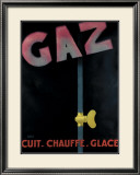 Gaz Estampe encadrée par Francis Bernard
