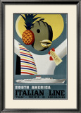 Italian Line Framed Giclee Print by Sassi 