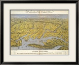 Virginia, Maryland Delaware and The District of Columbia, c.1861 Innrammet Giclee-trykk av John Bachmann Virginia, Maryland Delaware and The District of Columbia, c.1861 Innrammet Giclee-trykk av John Bachmann