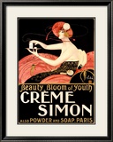 Crème Simon Estampe encadrée par Emilio Vila