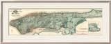 Sanitary and Topographical Map of the City and Island of New York, c.1865 Gerahmter Giclée-Druck von Egbert L. Viele