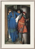 Meeting on the Turret Stairs Plakater av Frederick William Burton Meeting on the Turret Stairs Plakater av Frederick William Burton