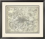 The Environs of London, c.1856 Estampe encadrée par G. W. Colton