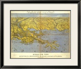 Louisiana, Mississippi, Alabama and Part of Florida, c.1861 Innrammet Giclee-trykk av John Bachmann Louisiana, Mississippi, Alabama and Part of Florida, c.1861 Innrammet Giclee-trykk av John Bachmann