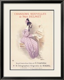 Partition Chansons nouvelles de Paul Delmet Estampe encadrée par Roedel 