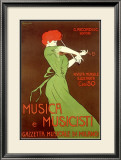 Musica e Musicisti Lámina giclée enmarcada por Leonetto Cappiello