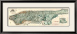 Sanitary and Topographical Map of the City and Island of New York, c.1865 Gerahmter Giclée-Druck von Egbert L. Viele