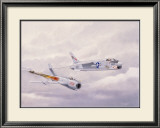 USN Navy VF24 F8 Crusader Jet Gerahmter Giclée-Druck von Bill Northup