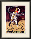 Waterman Ideal Fountain Pen Estampe encadrée par Jean D' Ylen