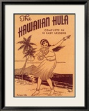 Hawaiian Hula Dance Lessons Lámina giclée enmarcada