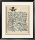 Map of Houston County, Minnesota, c.1874 Framed Giclee Print by A. T. Andreas