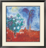 Die Liebenden Uber St Paul, c.1971 Affiche par Marc Chagall
