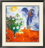 Couple au Dessus de St Paul Affiches par Marc Chagall