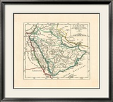 L'Arabie, 1749 Særudgave - indrammet tryk af Robert De Vaugondy L'Arabie, 1749 Særudgave - indrammet tryk af Robert De Vaugondy