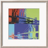 Brooklyn Bridge, ca. 1983 (Orange, Blue, Lime) Posters van Andy Warhol