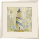 Blue Striped Lighthouse Affiches par Jose Gomez