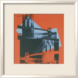 Brooklyn Bridge, c.1983 (black, red, blue) Posters av Andy Warhol Brooklyn Bridge, c.1983 (black, red, blue) Posters av Andy Warhol