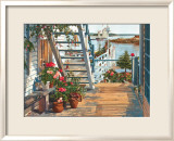 Escalier bleu et bégonias, 1987 Affiches par John Atwater