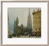 St.Stephen's Cathedral at Christmas, c.1850 Láminas por Rudolph von Alt